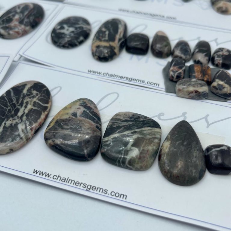 Coco Jasper SECONDS Mixed Size & Shape Top Drilled Cabochons 3 - 4 Piece Pack - Image 2