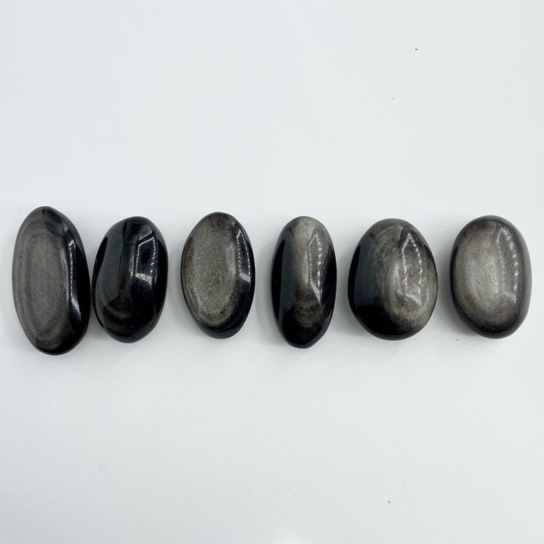 Silver Obsidian Palmstone Approx 50 x 30 x 15mm - Image 3