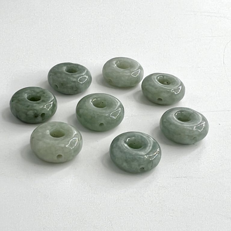 Jadeite Chunky Drilled Donut Approx 1.5 x 1.5 x 0.5mm - Image 2