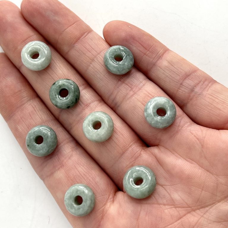 Jadeite Chunky Drilled Donut Approx 1.5 x 1.5 x 0.5mm - Image 4