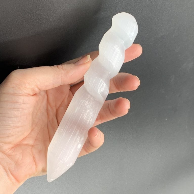 Selenite Spiral Wand Approx 16cm - Image 3