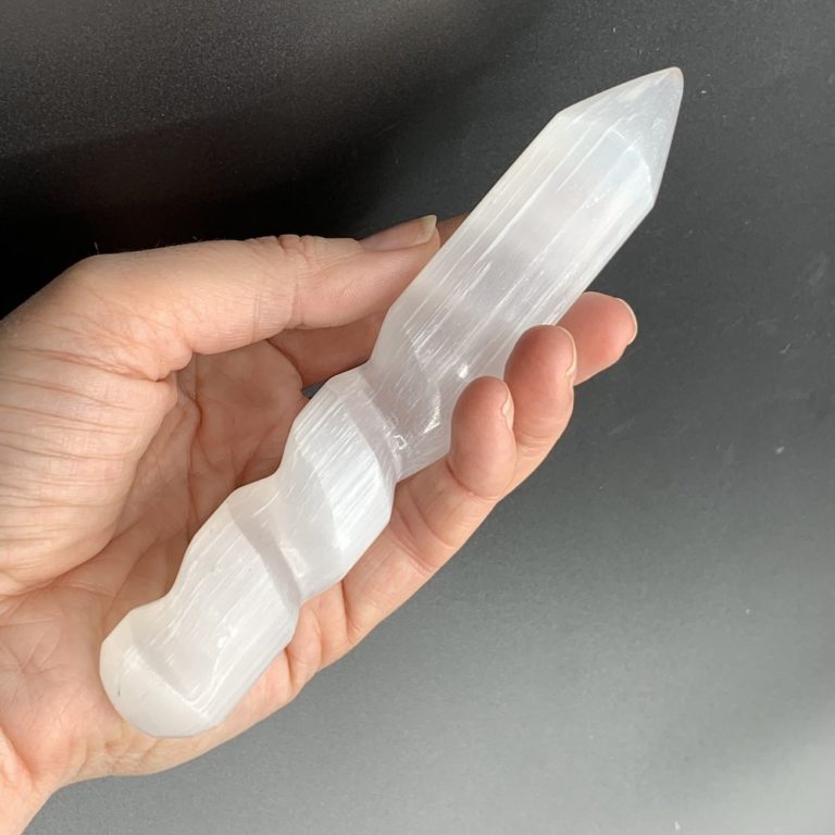 Selenite Spiral Wand Approx 16cm - Image 4