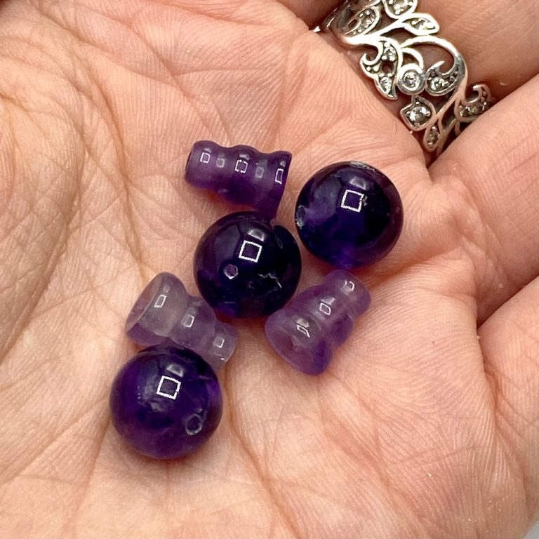 Amethyst 3x Guru Beads 6 Piece Pack - Image 2