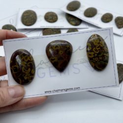 Rhyolite Jasper SECONDS Mixed Shape Cabochons Approx 3-4 Pieces