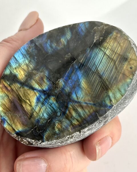 Labradorite Large Ema Egg Approx 10cm