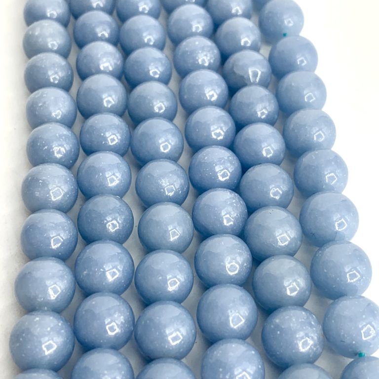 Angelite 8mm Smooth Rounds 38cm Strand - Image 3