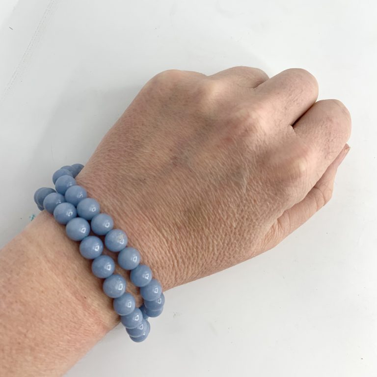 Angelite 8mm Smooth Rounds 38cm Strand - Image 2