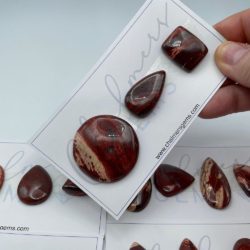 Red Skin Jasper SECONDS Mixed Size & Shape Cabochons 3 - 4 Piece Pack