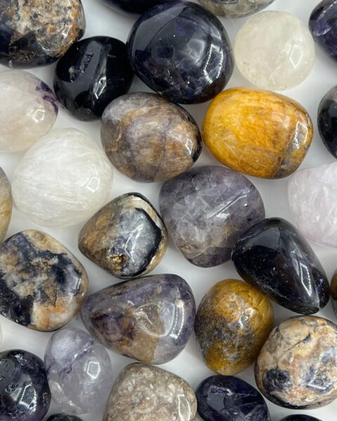 Blue John Fluorite Tumble Stone