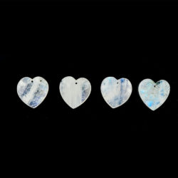Rainbow Moonstone Drilled Heart Approx 2cm