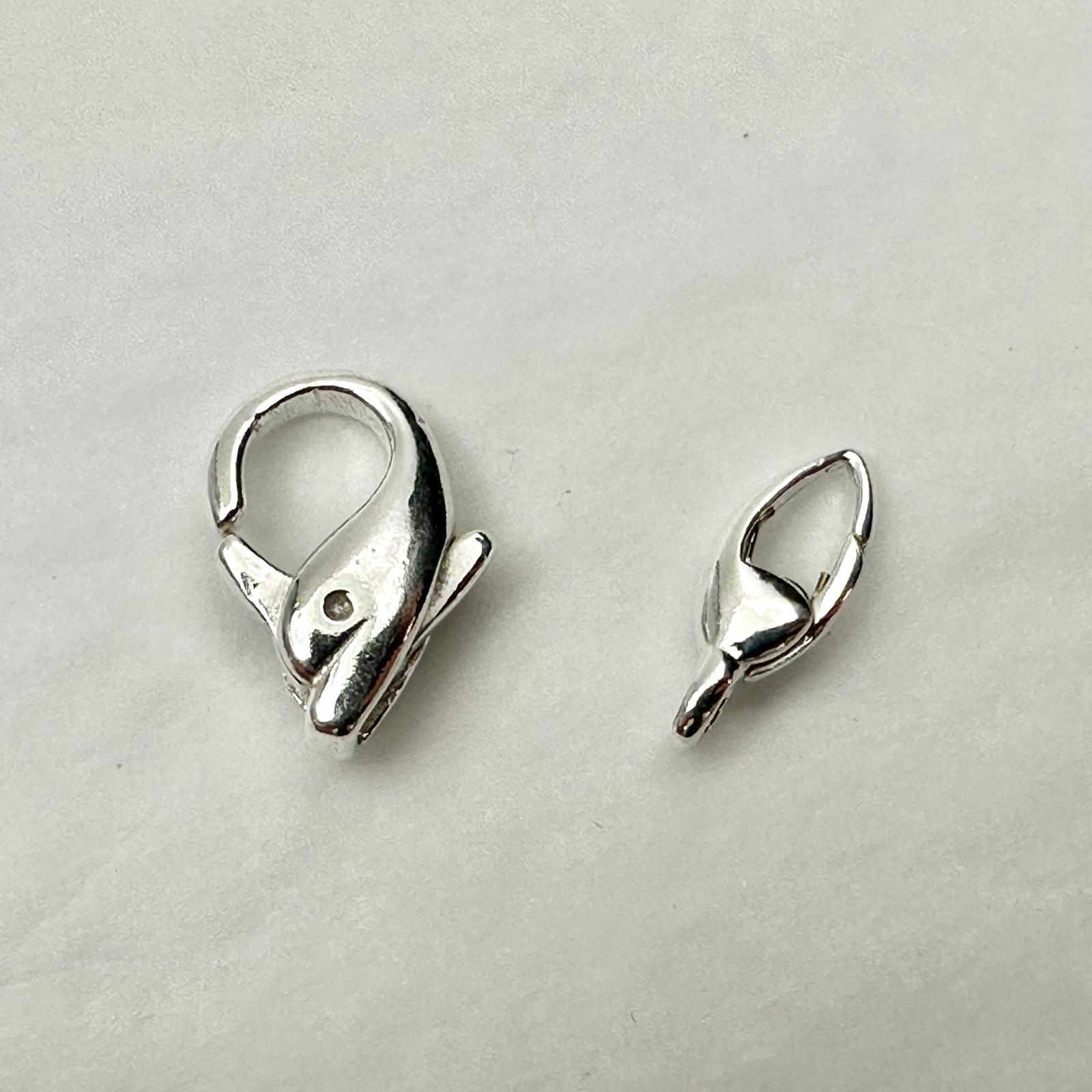 Sterling Silver Dolphin & Lobster Clasp Approx 12 x 6mm - Image 2