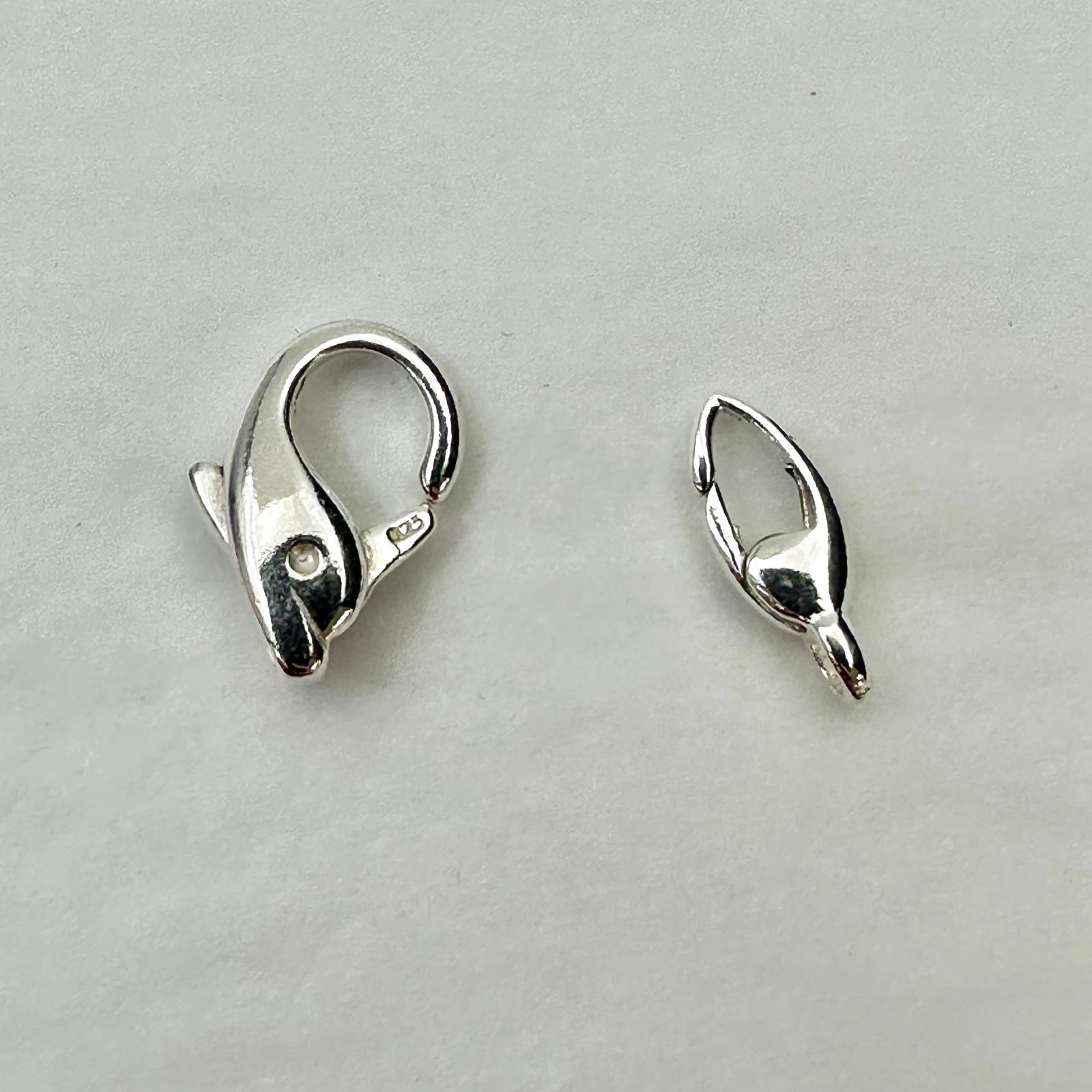 Sterling Silver Dolphin & Lobster Clasp Approx 12 x 6mm - Image 4