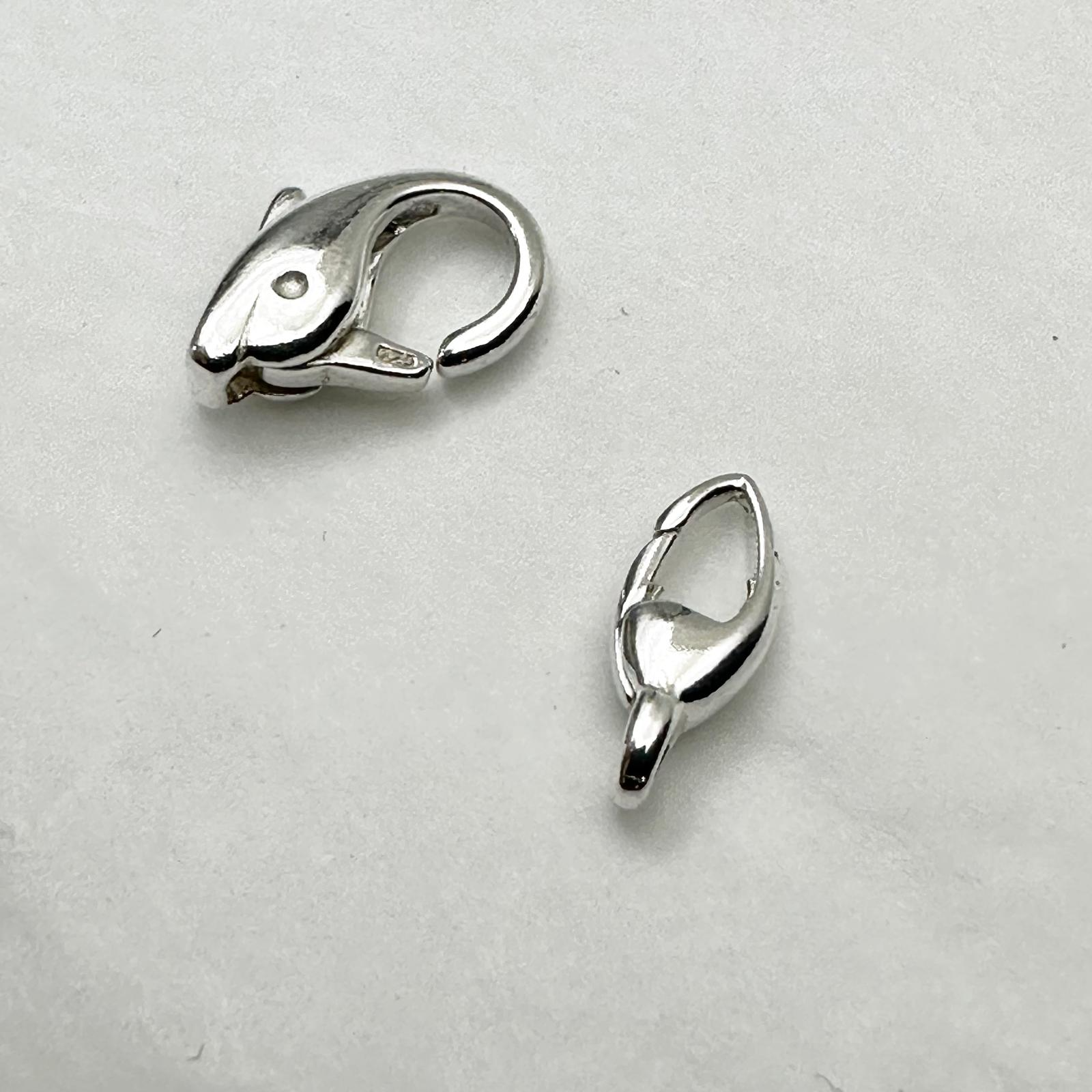 Sterling Silver Dolphin & Lobster Clasp Approx 12 x 6mm