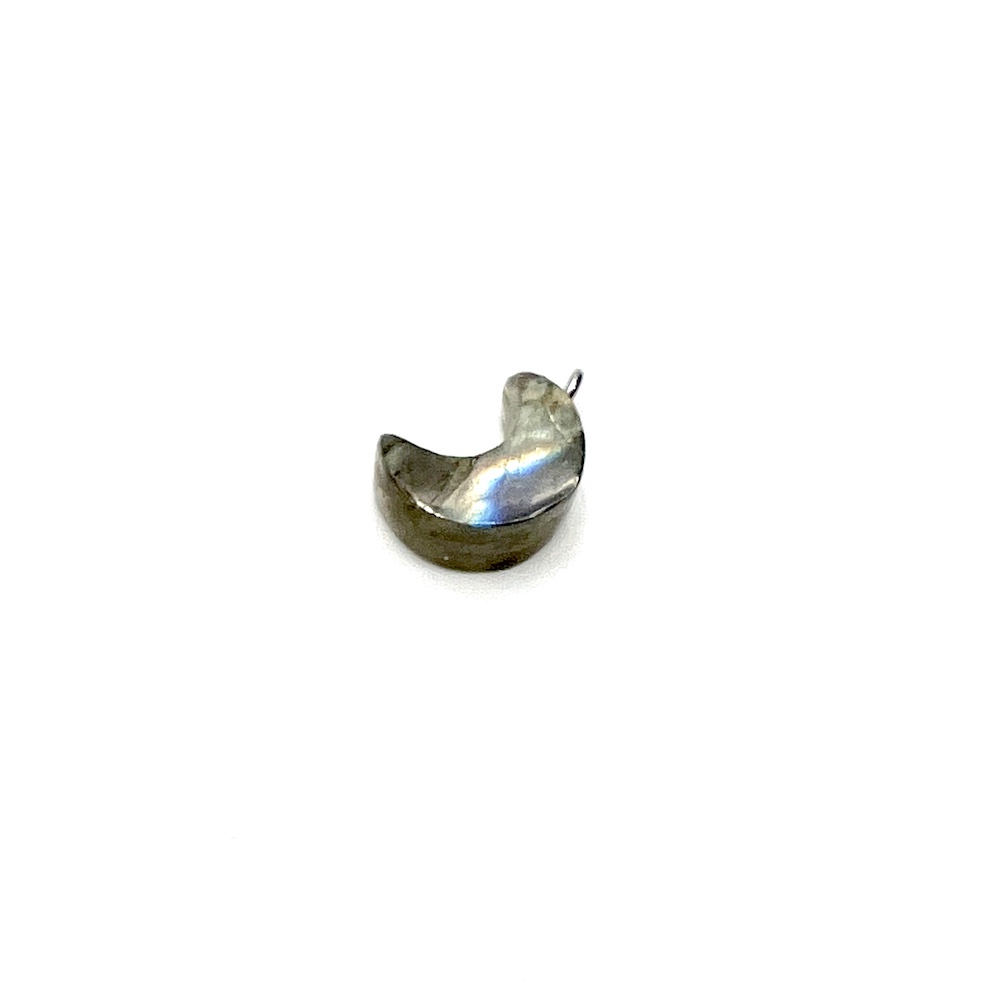 Labradorite Crescent Moon with Sterling Silver Peg Approx 11 x 3.5 x 5mm - Image 5