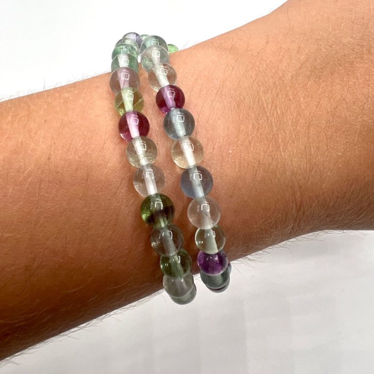 Rainbow Fluorite Smooth Round Approx 6mm Beads 38cm Strand - Image 2