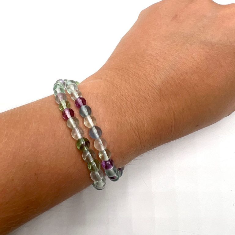Rainbow Fluorite Smooth Round Approx 6mm Beads 38cm Strand - Image 4