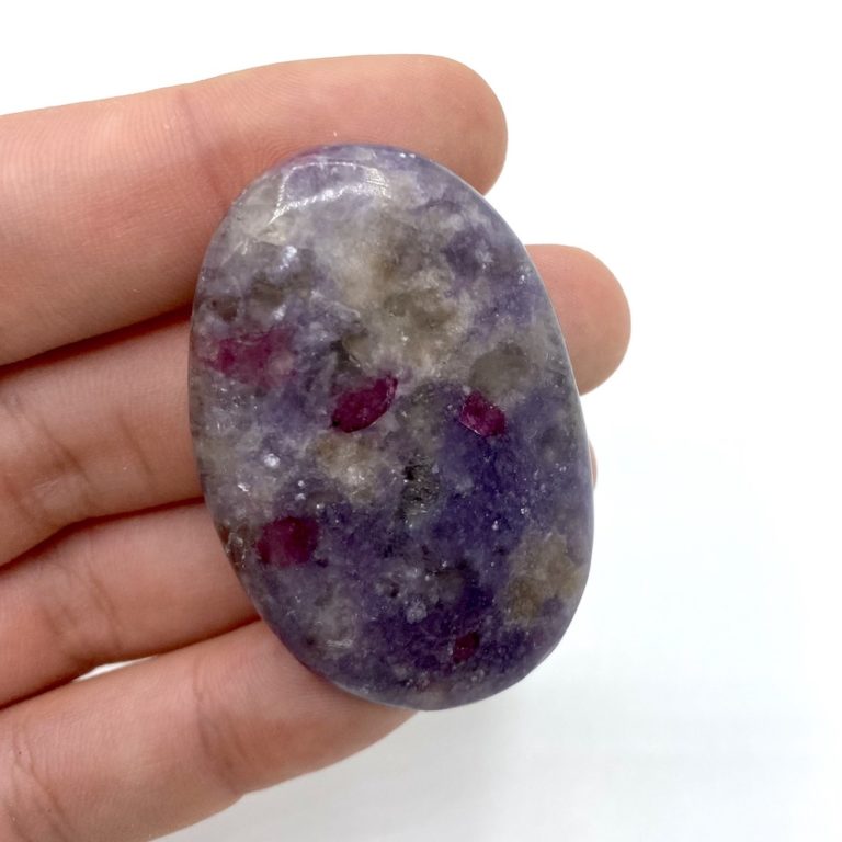 Lepidolite & Rubellite Palmstone Approx 50 x 35 x 10mm - Image 4