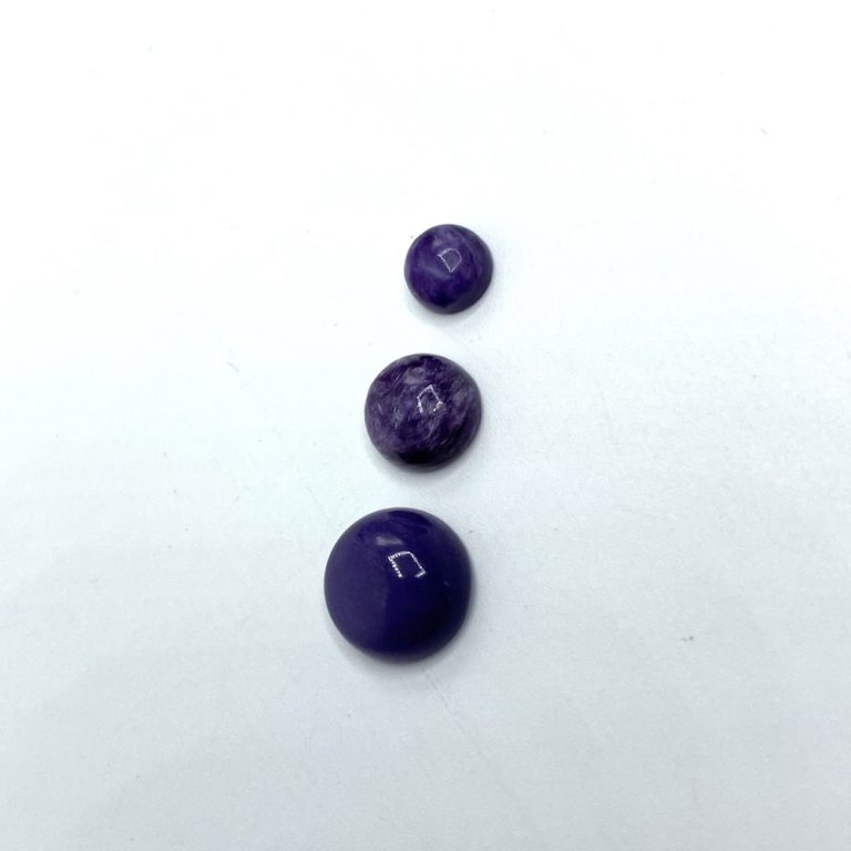 Charoite Round Cabochons 6, 8 & 10mm 3 Piece Pack - Image 8