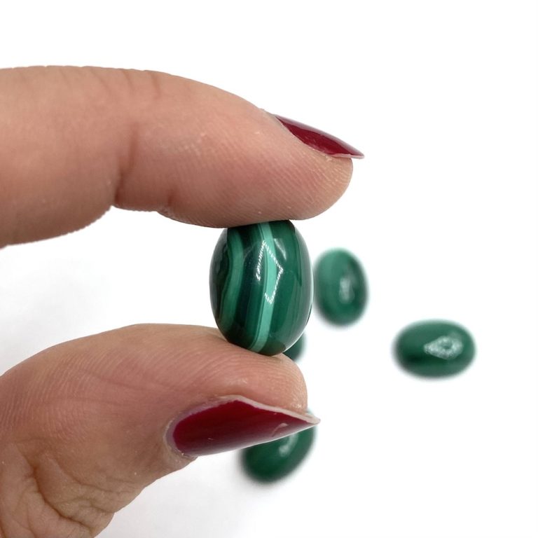 Malachite Oval Cabochon Approx 14 x 10mm - Image 3