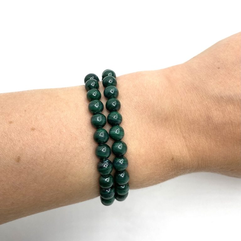 Malachite Approx 6mm Smooth Round Beads 38cm Strand - Image 5