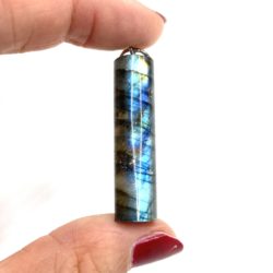 Labradorite Cylinder Approx 35 x 10mm with Sterling Silver