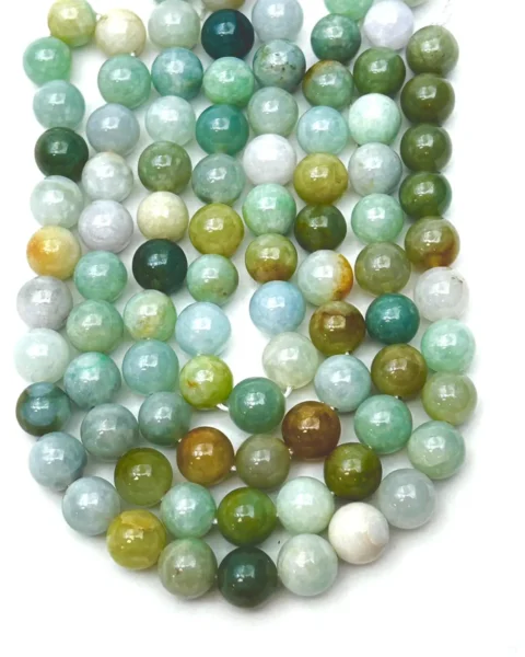 Multi Jadeite Smooth Rounds Approx 8mm Beads 38cm Strand