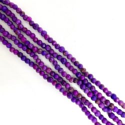 Sugalite Approx 2mm Micro Faceted Round Beads Approx 38cm Strand