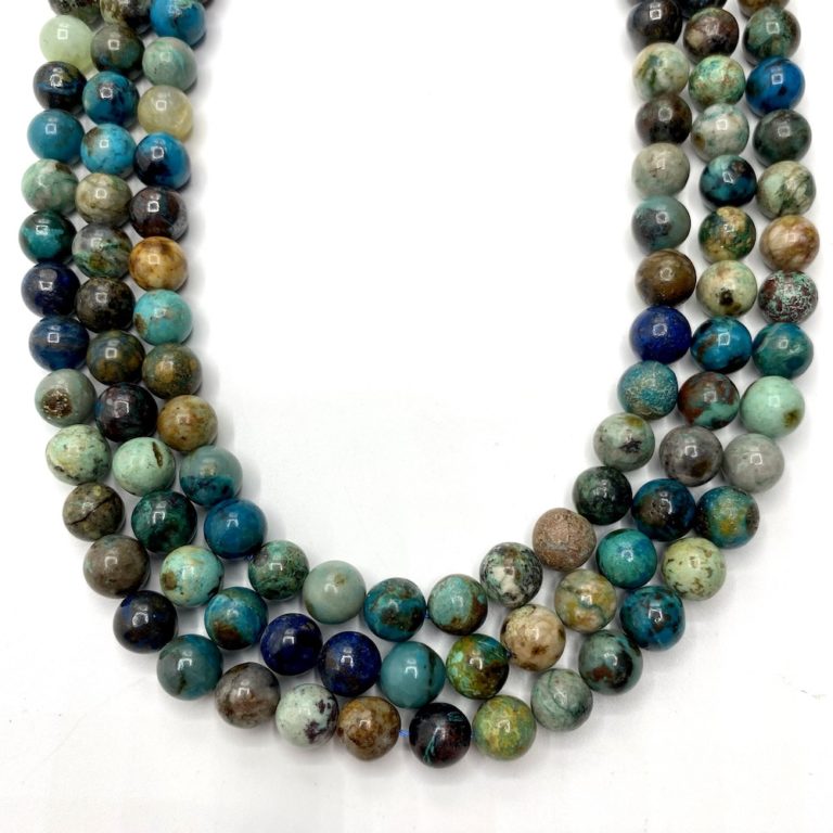 Chrysocolla Smooth Rounds Approx 7mm Beads 38cm Strand - Image 2