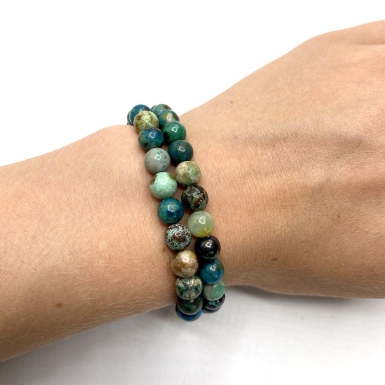 Chrysocolla Smooth Rounds Approx 7mm Beads 38cm Strand - Image 3