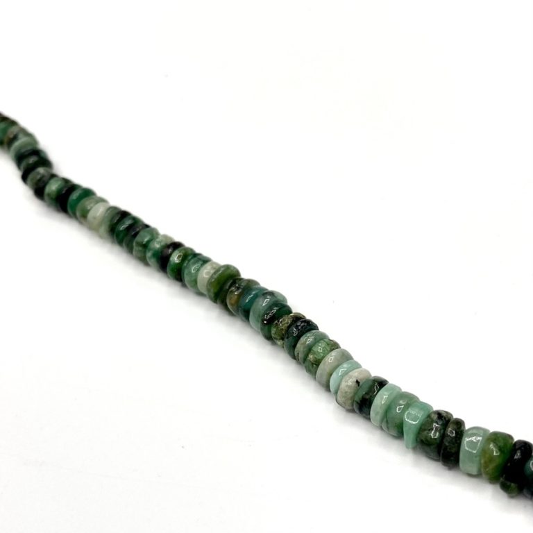 Emerald Smooth Rondelles Approx 5 - 7mm Beads 20cm Strand - Image 6
