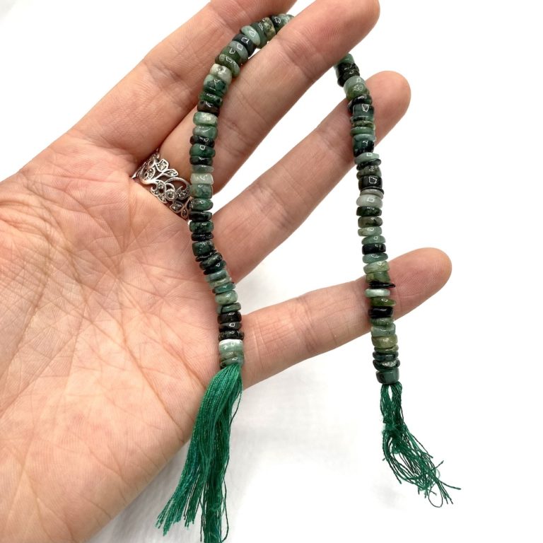 Emerald Smooth Rondelles Approx 5 - 7mm Beads 20cm Strand - Image 7
