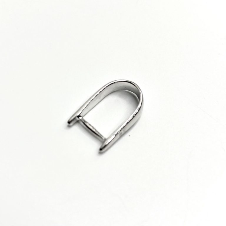 Sterling Silver Pinch Bail Rhodium Plated Approx 14 x 9mm - Image 7