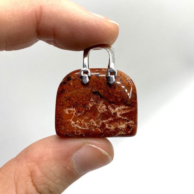 Red Jasper Gemstone Handbag Approx 2.5 x 3cm - Image 3