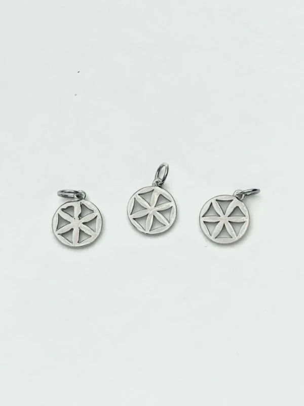 Heart Chakra Sterling Silver Charm Approx 10mm - Image 2