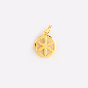 Heart Chakra Gold Plated Sterling Silver Charm Approx 10mm