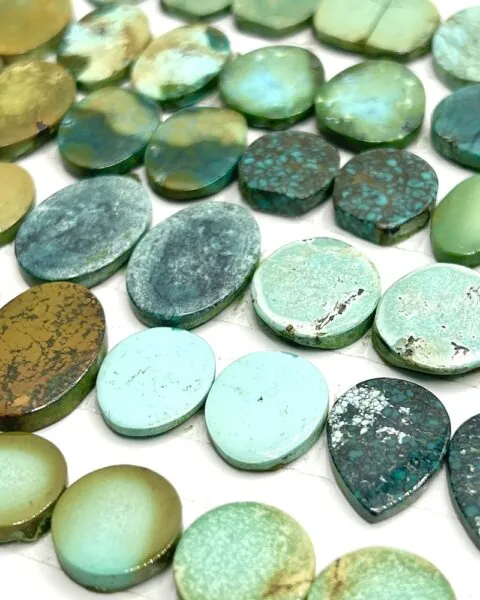 Turquoise Mixed Shape Cabochons Approx 12 - 20mm 2 Piece Pack