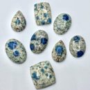 K2 Jasper Mixed Shape Top Drilled Cabochons Approx 30mm with 0.8mm Drill Hole 4 Piece Pack