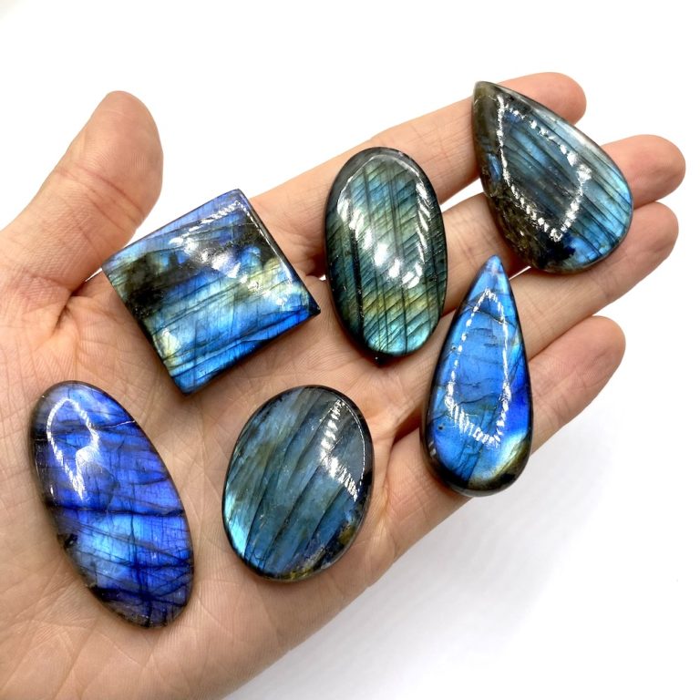 Labradorite Mixed Size & Shape Cabochons Approx 25 - 35mm 2 Piece Pack - Image 2