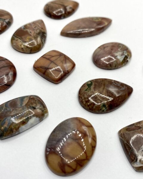 Butterfly Jasper Mixed Shape Cabochons Approx 30mm 4 Piece Pack