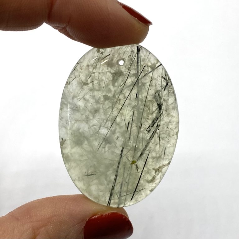 Prehnite Mixed Size & Shape Top Drilled Cabochon Approx 35 - 45mm with 0.8mm Drill Hole