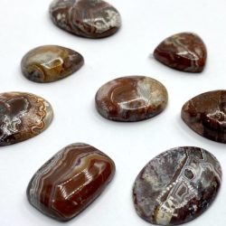 Laguna Lace Agate Mixed Shape Cabochons Approx 20 - 30mm 2 Piece Pack