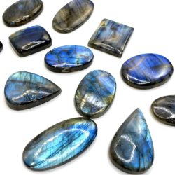 Labradorite Mixed Size & Shape Cabochons Approx 35 - 45mm 2 Piece Pack