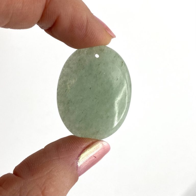 Green Aventurine Mixed Shape Top Drilled Cabochons Approx 30mm with 0.8mm Drill Hole 2 Piece Pack - Image 6