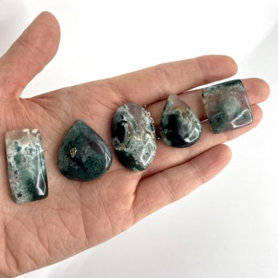 Tree Agate Cabochons on Hand