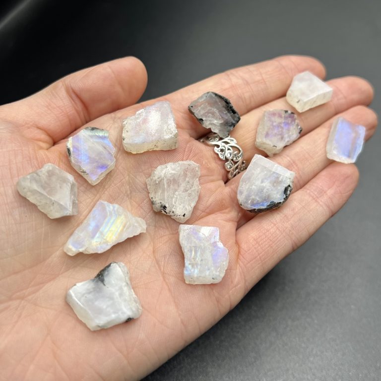 Rainbow Moonstone Slices Approx 15 - 25mm 7 Piece Pack - Image 5