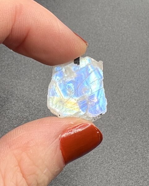 Rainbow Moonstone Slices Approx 15 - 25mm 7 Piece Pack