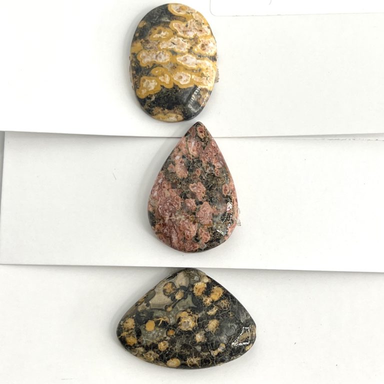 Leopard Skin Jasper Mixed Shape Cabochon Approx 30 - 35mm - Image 2