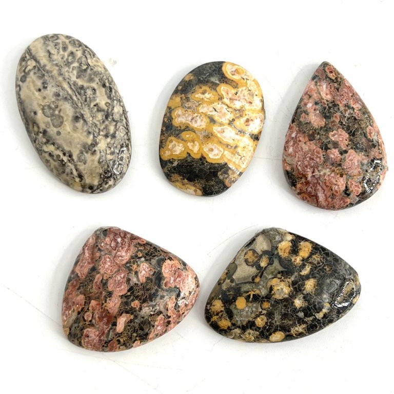 Leopard Skin Jasper Mixed Shape Cabochon Approx 30 - 35mm