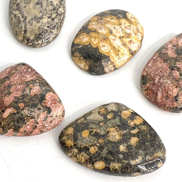 Leopard Skin Jasper Mixed Shape Cabochon Approx 30 - 35mm - Image 3