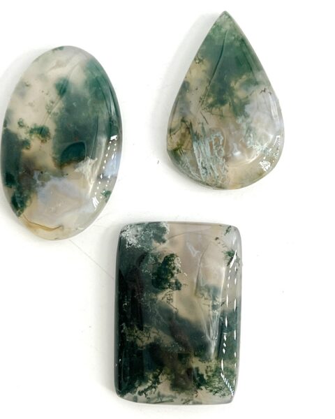 Moss Agate Mixed Shape Cabochon Approx 30 - 40mm